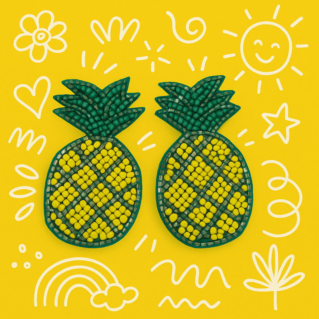 Piña – Pineapple earrings for the tropical one