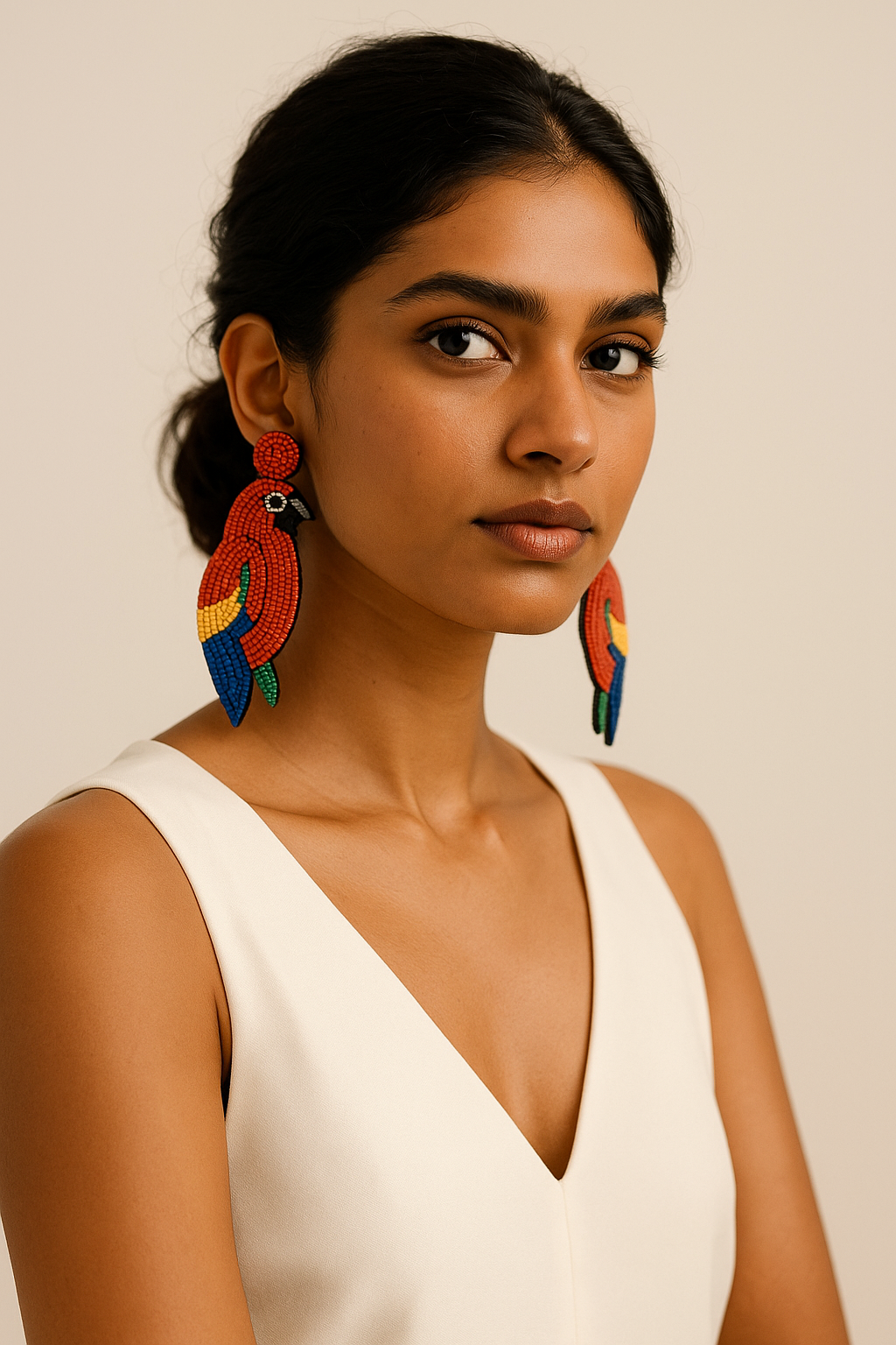 Full Spectrum Macaw Parrot Earrings