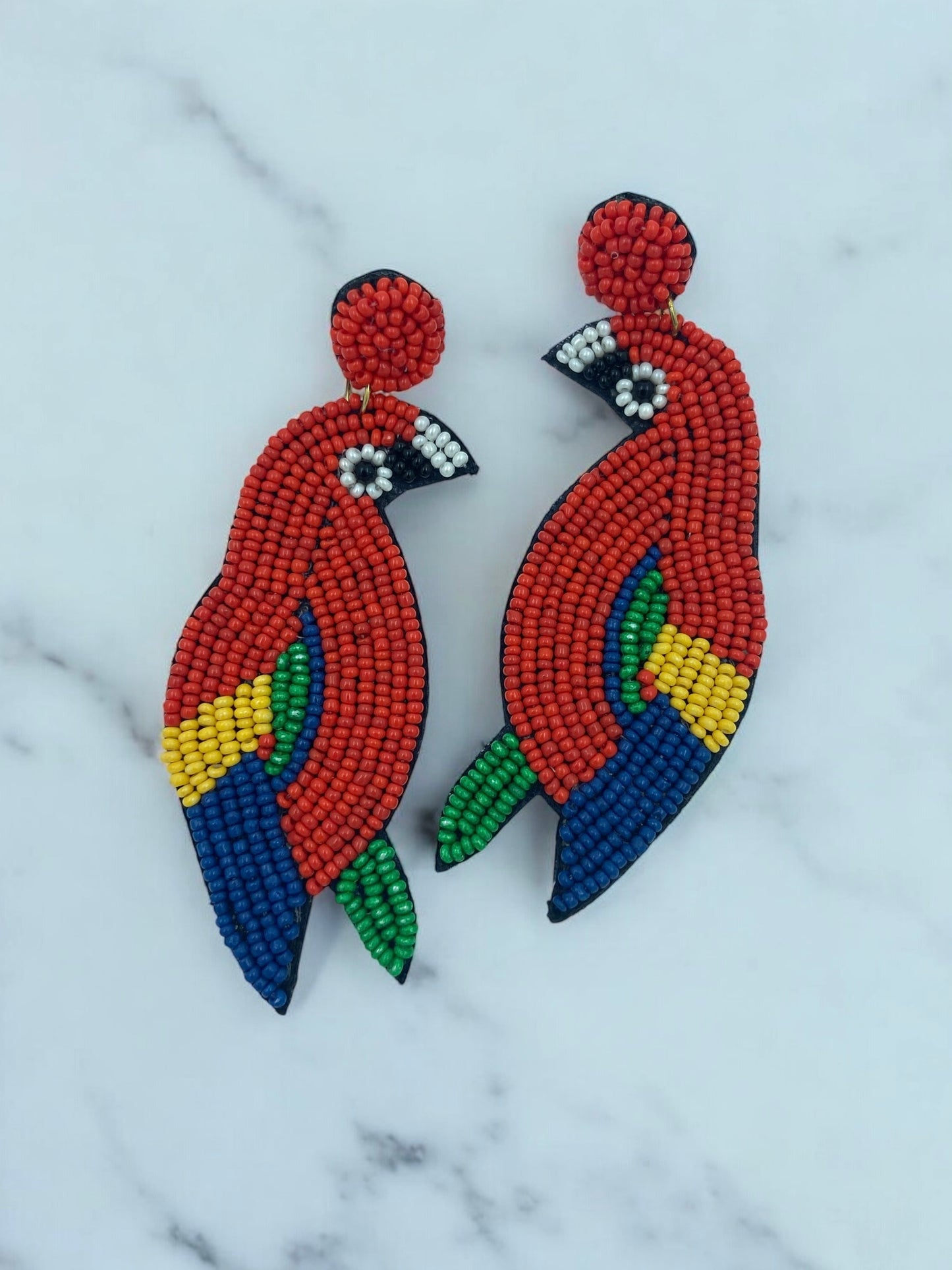 Full Spectrum Macaw Parrot Earrings