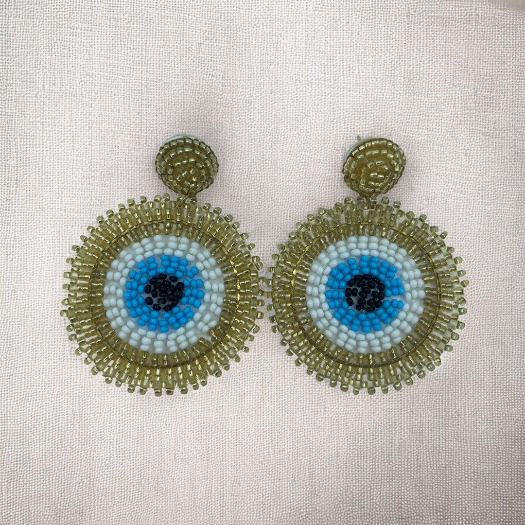 Sona Nazar - Golden Gaze Evil Eye Earrings