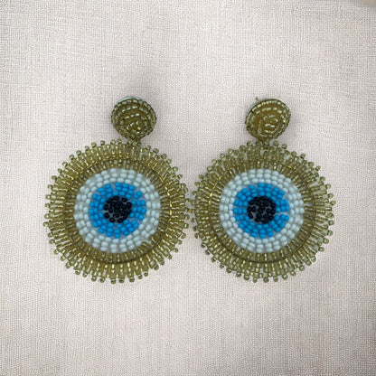 Sona Nazar - Golden Gaze Evil Eye Earrings